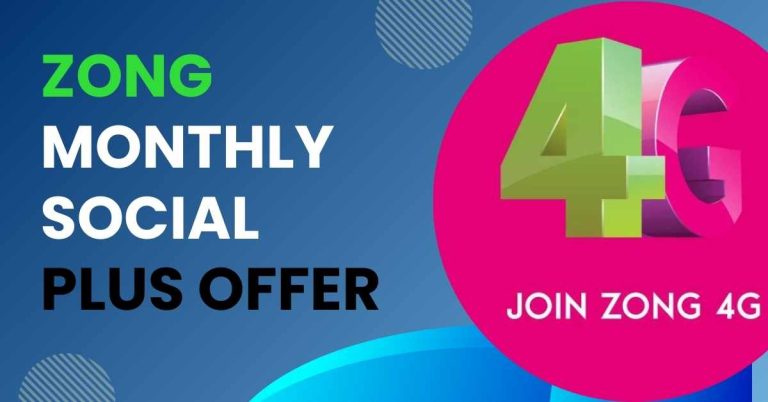 Zong Monthly Social Plus Offer